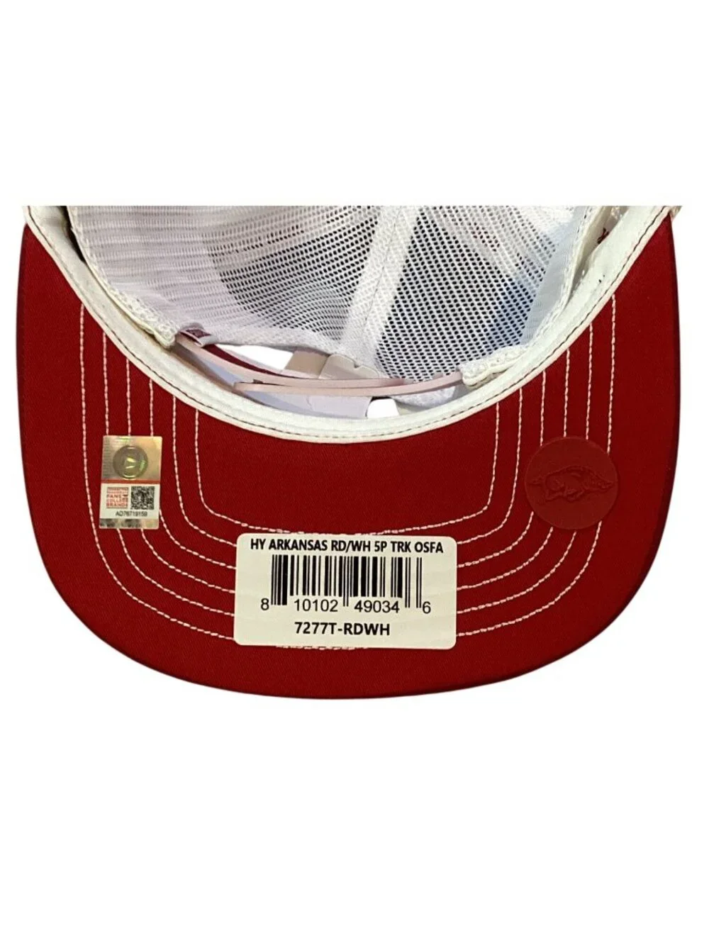 Truckers Hat Arkansas Razorbacks Official Licensed University of Arkansas NEW